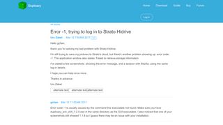 
                            7. Duplicacy Issue: Error -1, trying to log in to Strato Hidrive