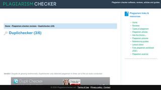 
                            2. Duplichecker (3/6) - Plagiarism Checker software, reviews, articles ...