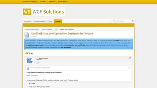 
                            12. [Duplikat] Error beim Upload von Dateien in die Filebase - Fehler ...