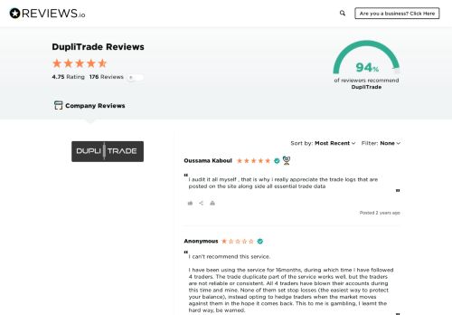
                            10. DupliTrade Reviews - Read 170 Genuine Customer Reviews | www ...