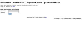 
                            5. Durable U.S.A. / Superior Casters - Login