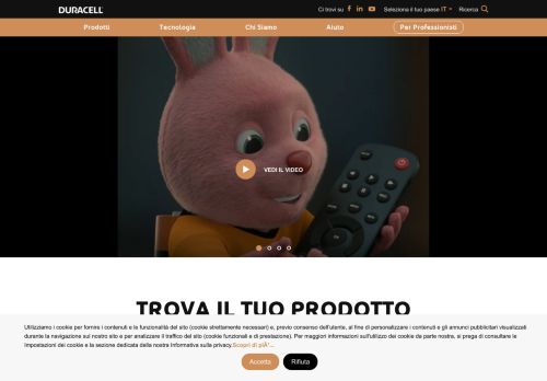 
                            1. Duracell: Pagina Iniziale