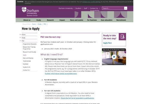
                            2. Durham University Business School : How to Apply - Durham University
