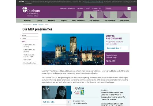 
                            1. Durham University Business School : Our MBA programmes - Durham ...