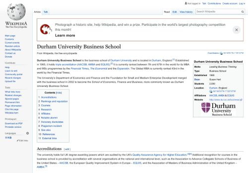 
                            8. Durham University Business School - Wikipedia