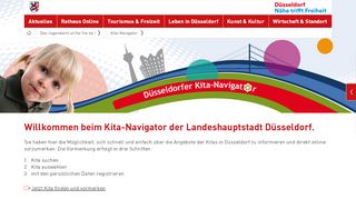 
                            2. Düsseldorfer Kita-Navigator: Startseite