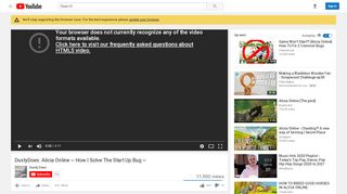 
                            6. DustyDoes: Alicia Online ~ How I Solve The Start Up Bug ~ - YouTube