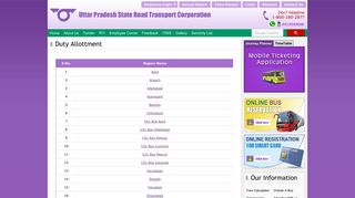 
                            4. Duty Allottment - UPSRTC