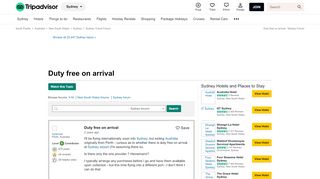 
                            11. Duty free on arrival - Sydney Forum - TripAdvisor