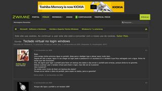 
                            12. Dúvida - Teclado virtual no login windows | ZWAME Fórum