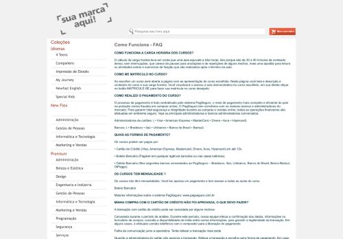 
                            5. Dúvidas Frequentes / FAQ - seuslivros.com.br