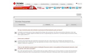 
                            6. Dúvidas frequentes - Portal do Cliente TECNISA