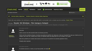 
                            12. Dúvidas - Router 3G Wireless - Pen kanguru hotspot | ZWAME Fórum