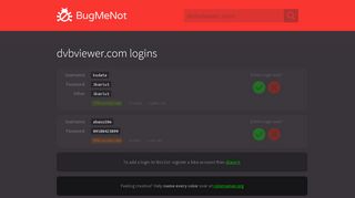 
                            8. dvbviewer.com passwords - BugMeNot