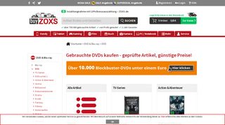 
                            6. DVDs gebraucht kaufen – DVDs zum günstigen Preis auf buyZOXS.de