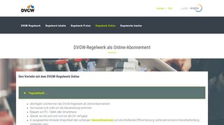 
                            2. DVGW-Regelwerk Online Plus | Mein Regelwerk