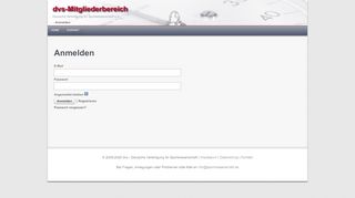 
                            5. dvs-Mitgliederbereich » Login | Users