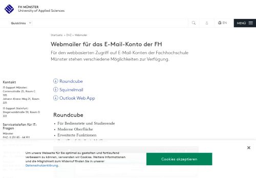 
                            5. DVZ - Webmailer - FH Münster