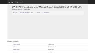 
                            13. DW-007 Fitness band User Manual Smart Bracelet DIGILINK ...