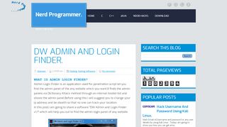
                            5. DW Admin and Login Finder. - Nerd Programmer.