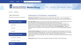 
                            9. DWD Wettershop - Lieferung