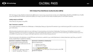 
                            2. DXC Global Pass MFA