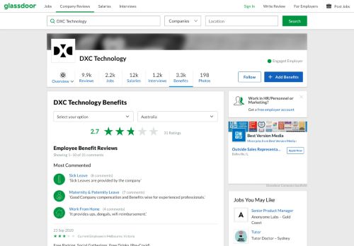 
                            13. DXC Technology Employee Benefits and Perks | Glassdoor.com.au
