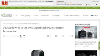 
                            11. DxO Adds Wi-Fi to the ONE Digital Camera, Introduces Accessories ...