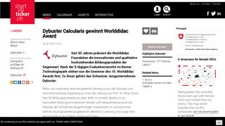 
                            12. Dybuster Calcularis gewinnt Worlddidac Award Startupticker.ch | The ...