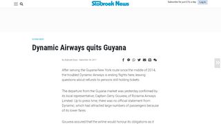
                            6. Dynamic Airways quits Guyana – Stabroek News