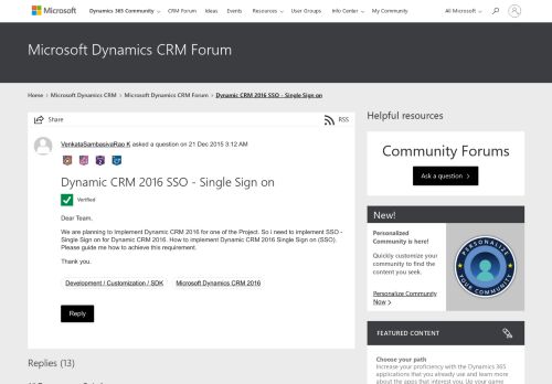 
                            3. Dynamic CRM 2016 SSO - Single Sign on - Microsoft Dynamics CRM ...