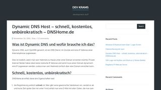 
                            9. Dynamic DNS Host – schnell, kostenlos, unbürokratisch – DNSHome ...