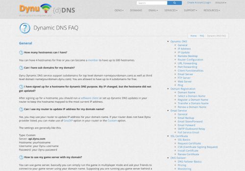 
                            8. Dynamic DNS Service - Dynu
