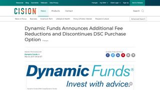 
                            9. Dynamic Funds Announces Additional Fee Reductions and ...