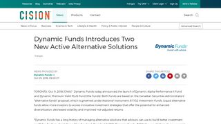 
                            8. Dynamic Funds Introduces Two New Active Alternative Solutions