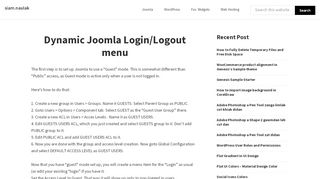 
                            10. Dynamic Joomla Login/Logout menu - siam.naulak