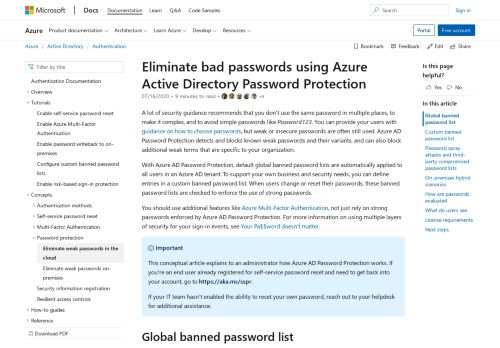 
                            2. Dynamically banned passwords in Azure AD | Microsoft Docs