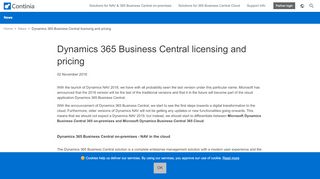
                            8. Dynamics 365 Business Central licensing and pricing - Continia