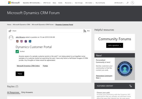 
                            5. Dynamics Customer Portal - Microsoft Dynamics CRM ...
