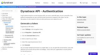 
                            1. Dynatrace API - Authentication | Dynatrace Help