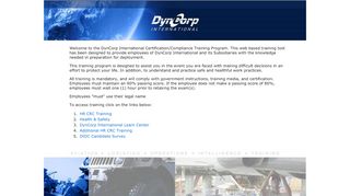 
                            6. DynCorp International Certification/Compliance Training ...