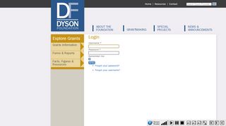 
                            6. Dyson Foundation - Login