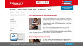 
                            8. Dyspraxie – Förderung für Kinder mit motorischen ... - Studienkreis