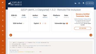 
                            13. DZCP (deV!L`z Clanportal) 1.5.2 - Remote File Inclusion
