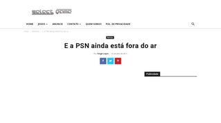 
                            13. E a PSN ainda está fora do ar - Select Game