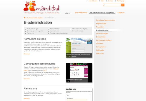 
                            7. E-administration - mandibul, agence création sites internet Spip pour ...