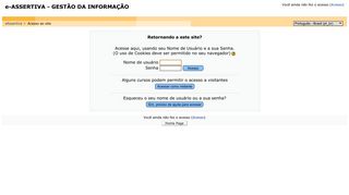 
                            4. e-ASSERTIVA - GESTÃO DA INFORMAÇÃO: Acesso ao site