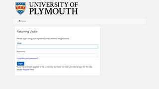 
                            8. e@pplicant - Login - Plymouth University