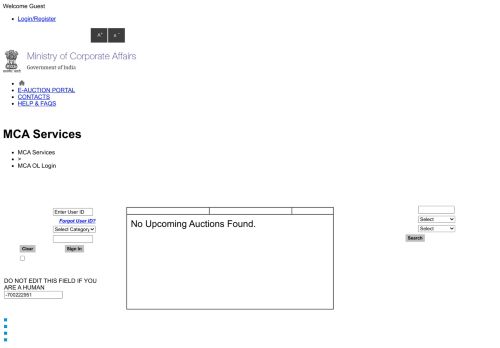 
                            4. E-Auction System - MCA