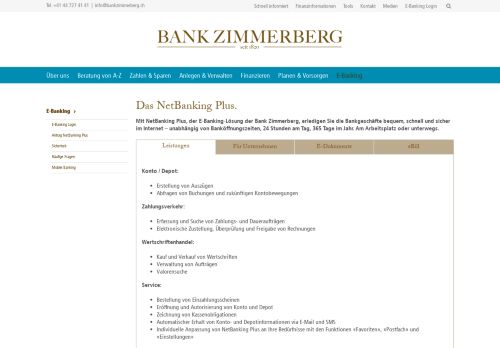 
                            11. E-Banking - Bank Zimmerberg